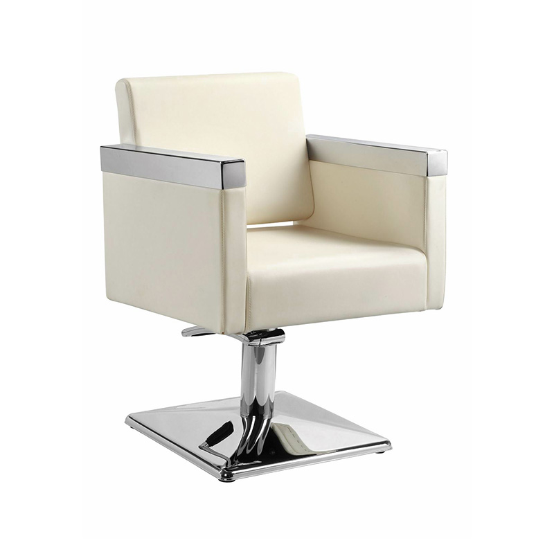 HZ8823 Beige leather shaped salon chair