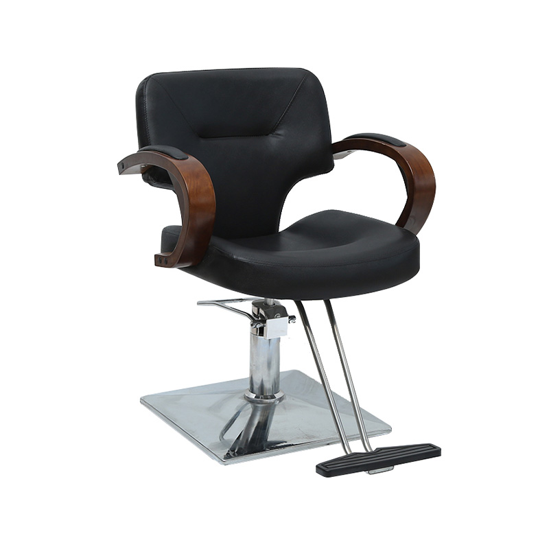 HZ8889 Black with wooden handrail hairdressing chairs