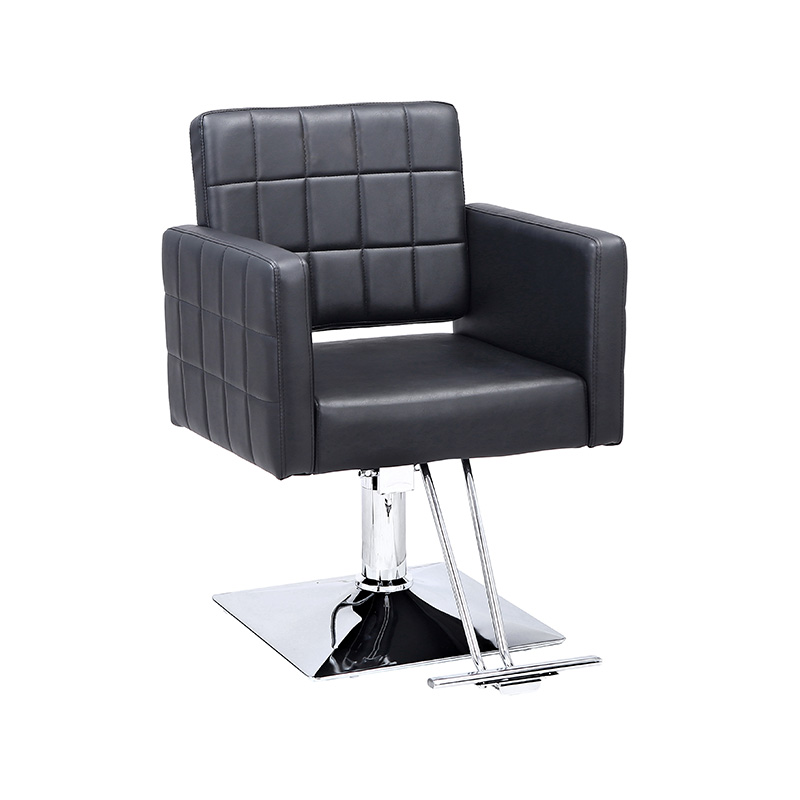 HZ8822CZ Black square hydraulic barber chair footrest with extra pegs, salon chair for hair stylist