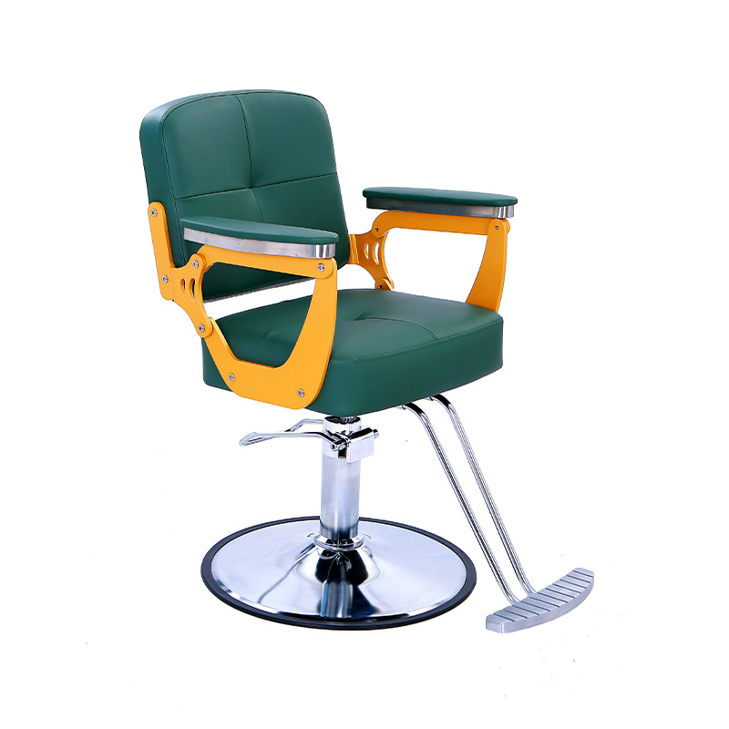 HZ88126 Dark green with yellow salon cutting chairs