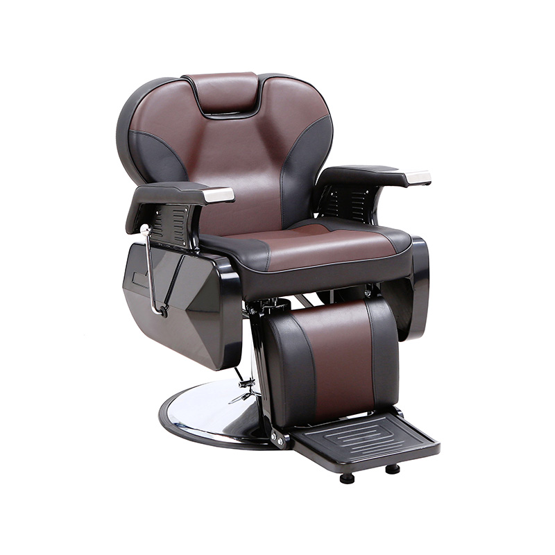 HZ8702ABR Browm & black heavy hydraulic barber chair