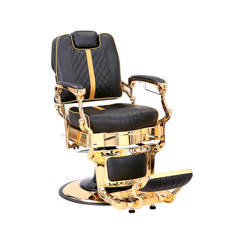 HZ87104 Industrial-style adjustable vintage barber chair with sturdy metal frame