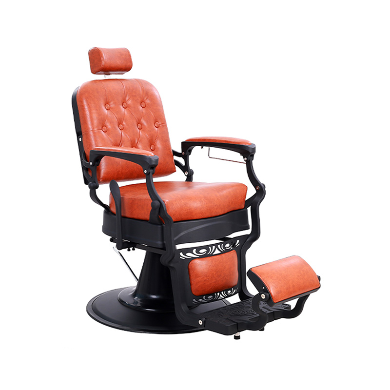HZ8760G Red-brown square back with retro hydraulic hairdressing chair