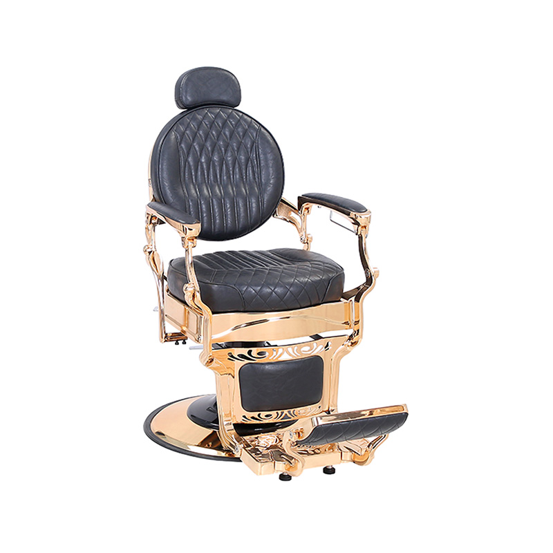 HZHZ8799E Black plaid retro hairdreessing chair