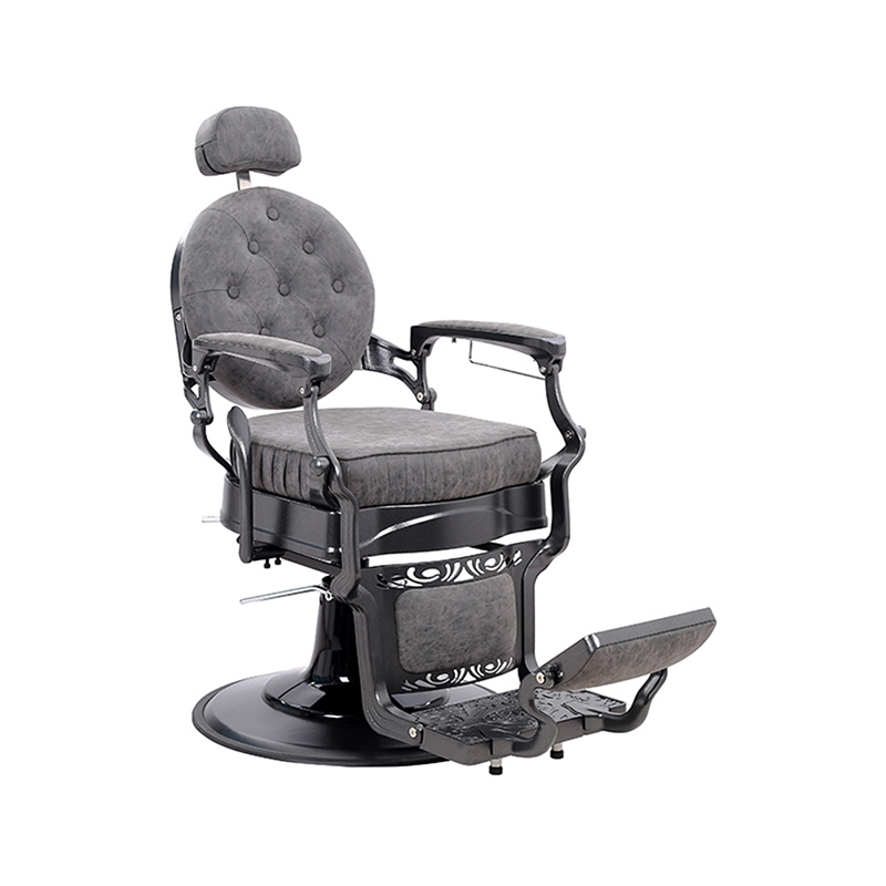 HZ8799M Gray square cushion hydraulic retro hairdressing chair