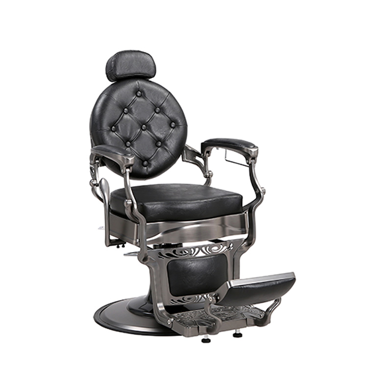 HZ8799Q-H Gun gray square cushion hydraulic retro hairdressing chair
