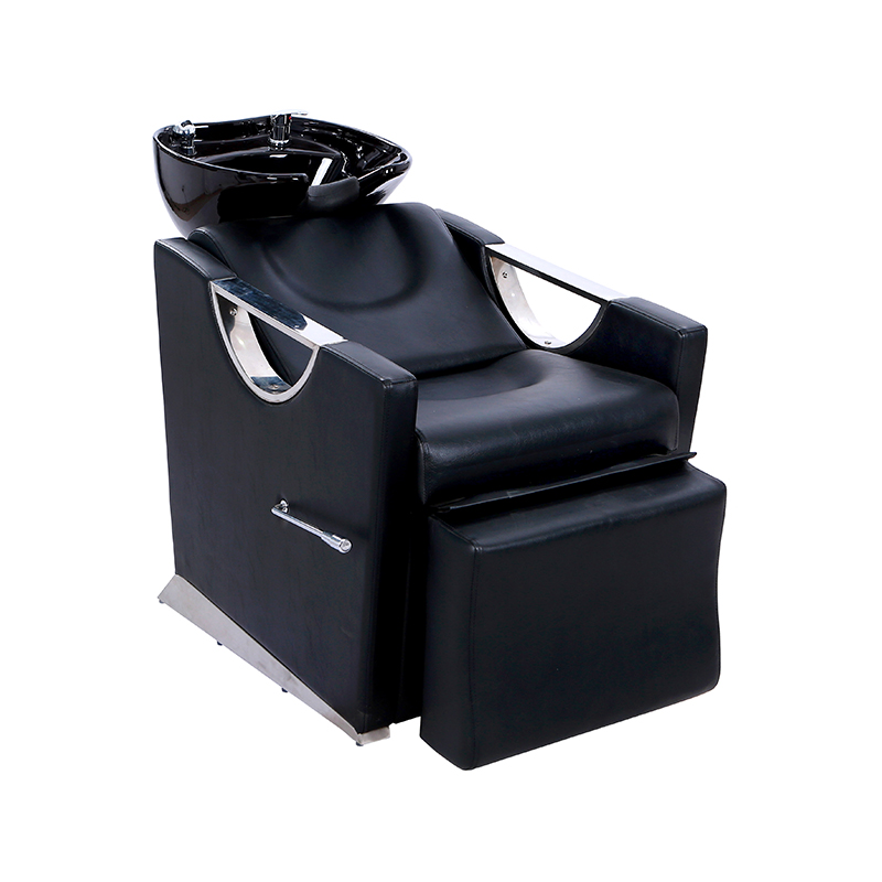 HZ9004 Adjustable ceramic shampoo bowl sink and chair set
