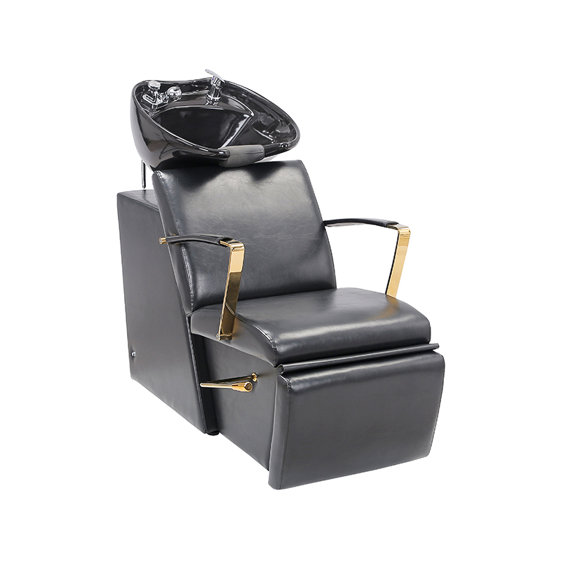 HZ9053Z Golden armerest shampoo chair with leg rest
