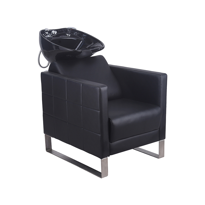 HZ9102 / HZ9102H Black backwash shampoo ceramic bowl and chair