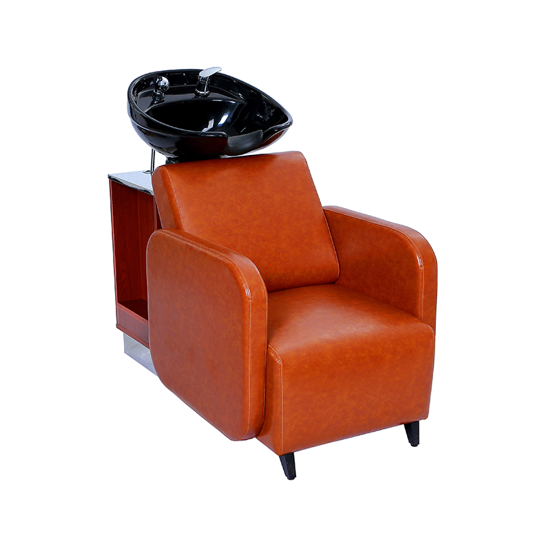 HZ9061 Borwn with a cabinet beauty salon shampoo chairs