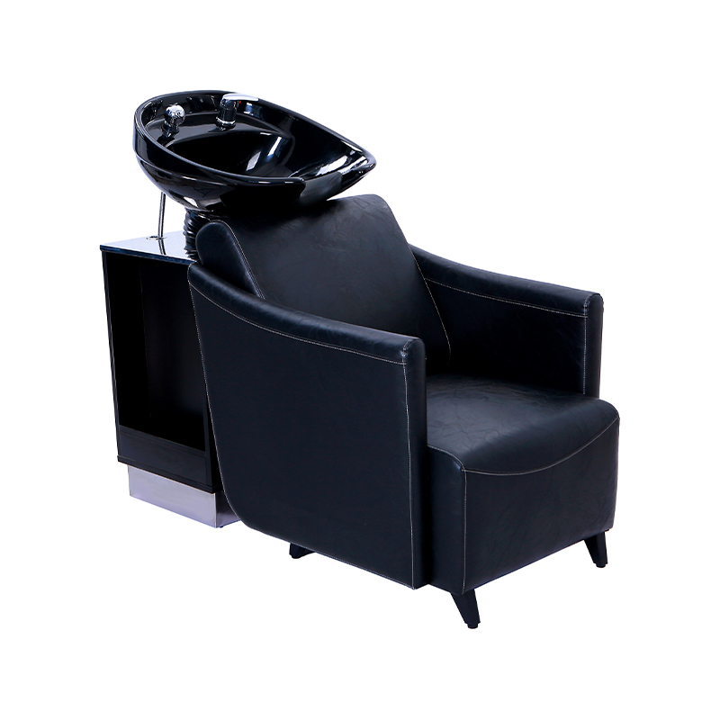 HZ9060 Black salon shampoo cabnite with shampoo chair