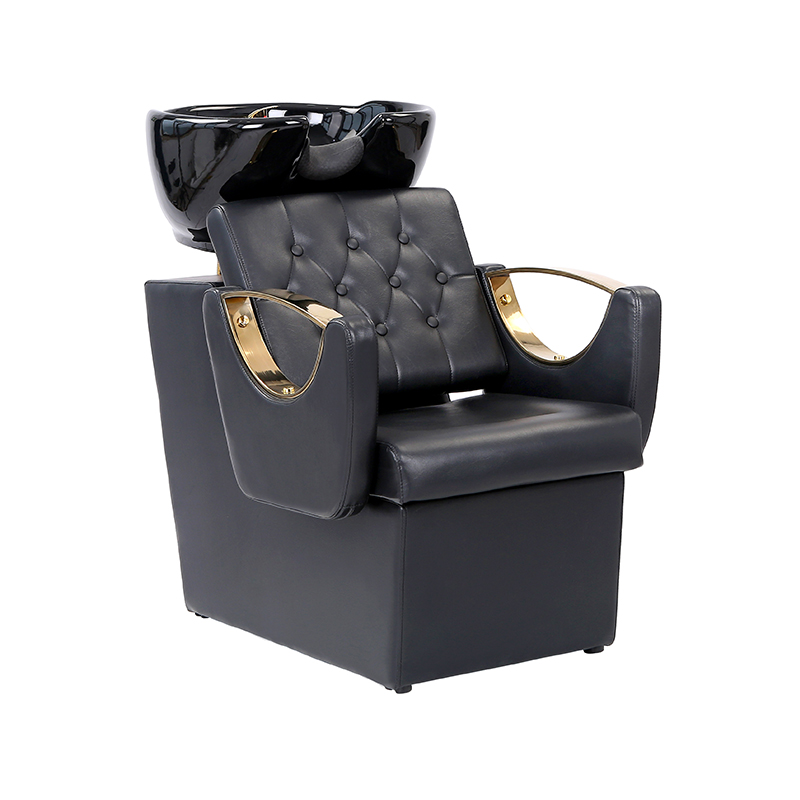 HZ9106 Black ceramic shampoo bowl and chair