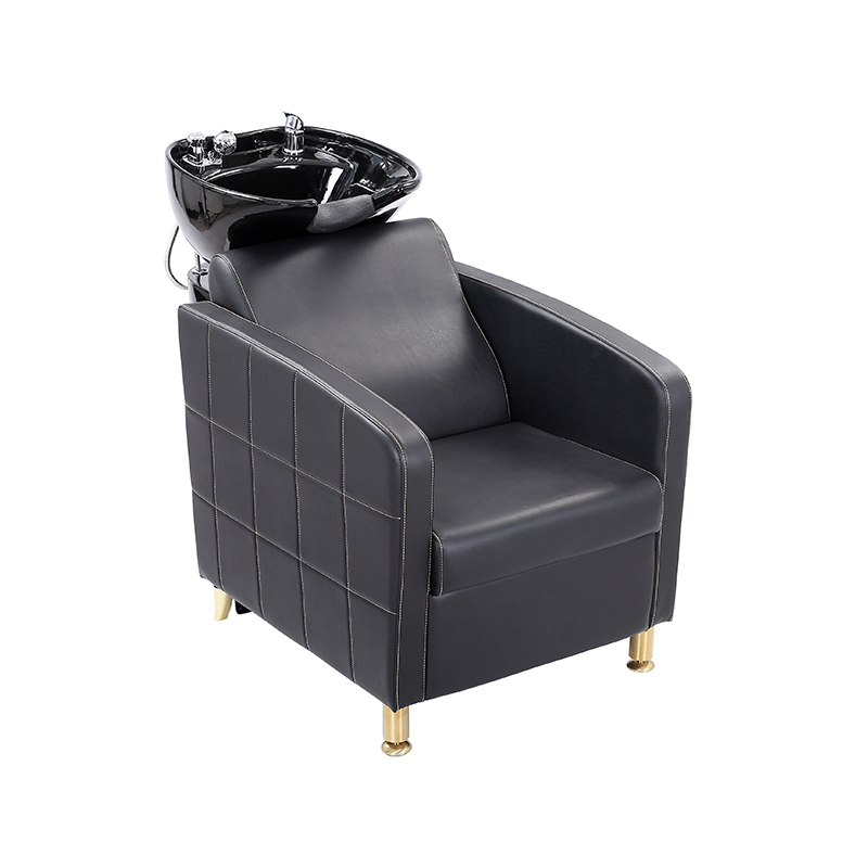 HZ9105 Shampoo chair extra wide seat & porcelain hair washing sink